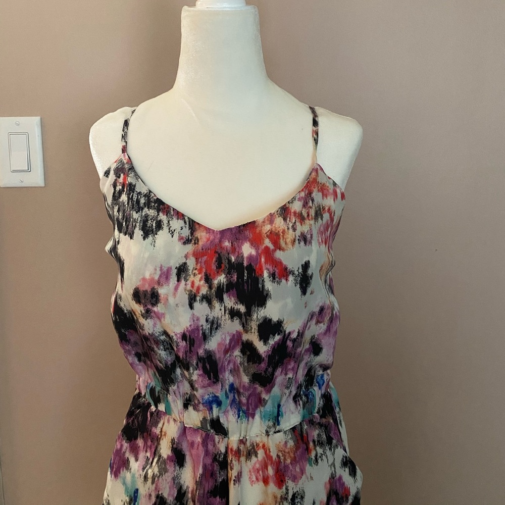 Parker Backless Silk Romper Size M